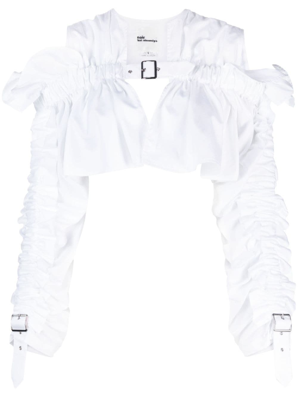 ruffled cropped top - 1