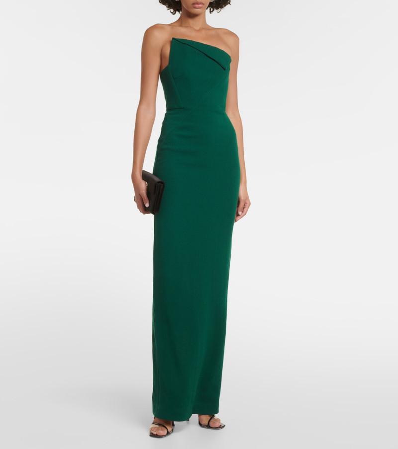 ROLAND MOURET Origami strapless bustier gown outlook