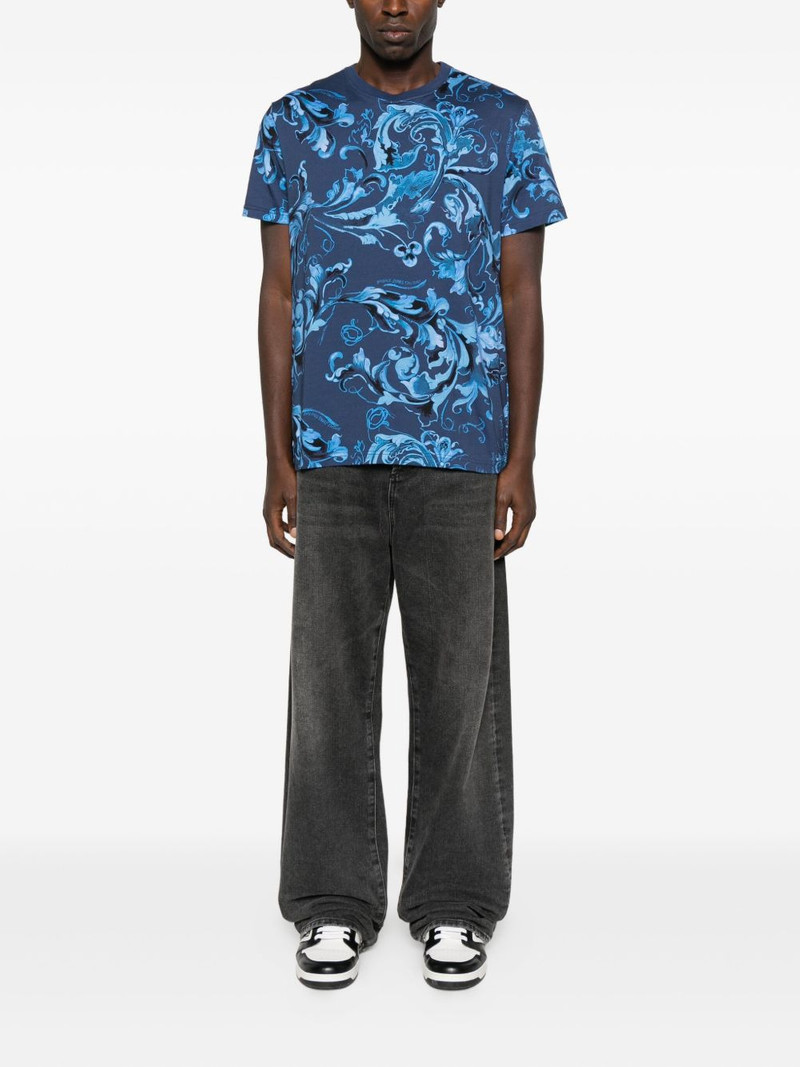 VERSACE JEANS COUTURE baroque-print T-shirt outlook