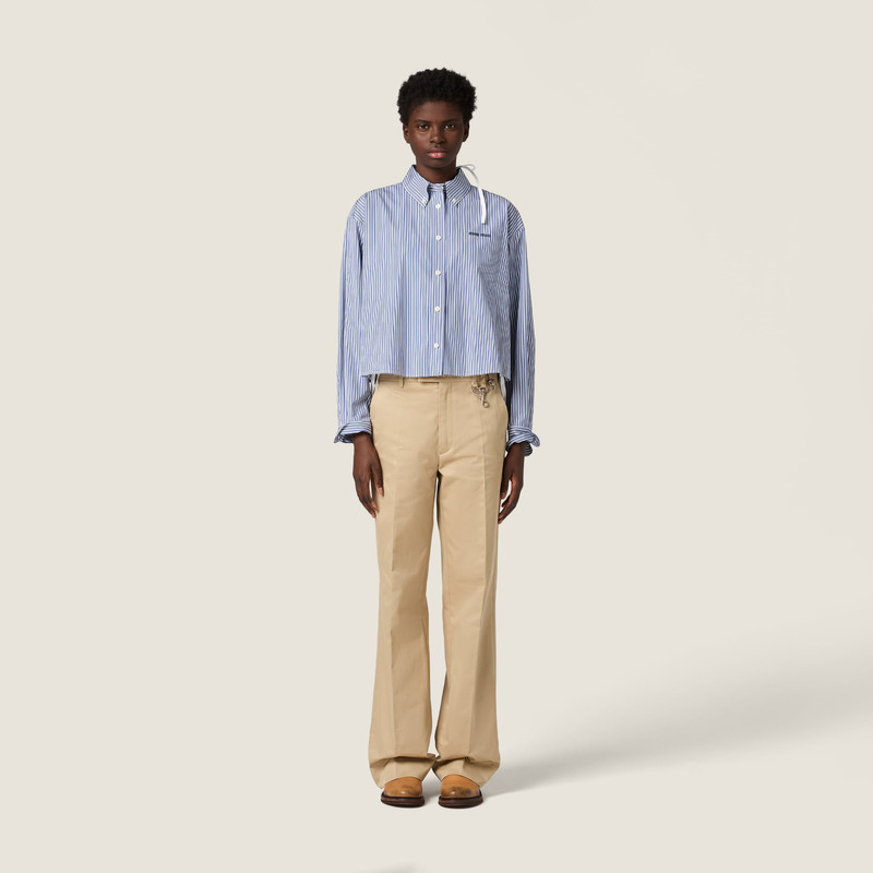 Miu Miu Micro pinstripe poplin shirt outlook