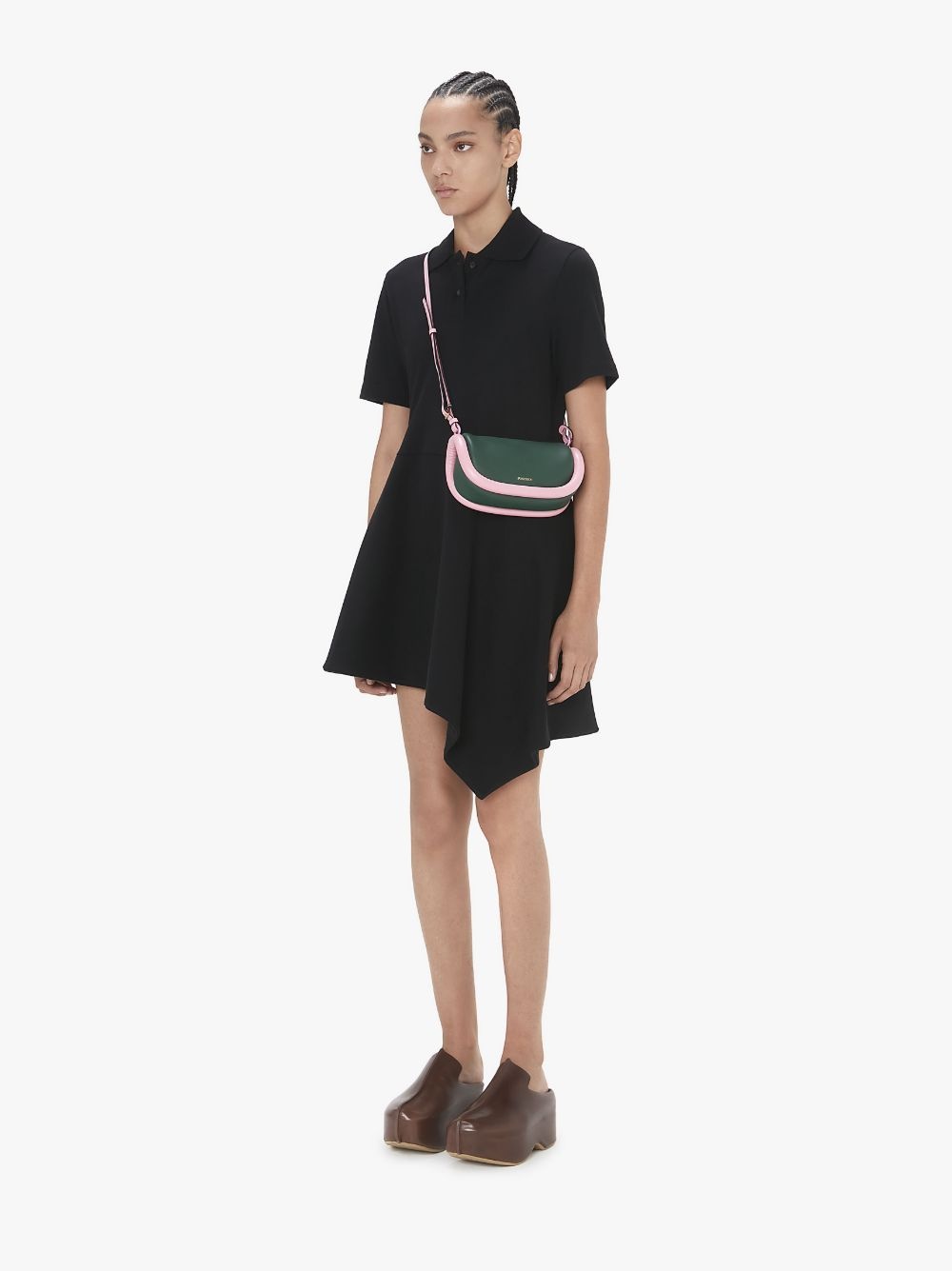 SHORT SLEEVE ASYMMETRIC POLO DRESS - 4