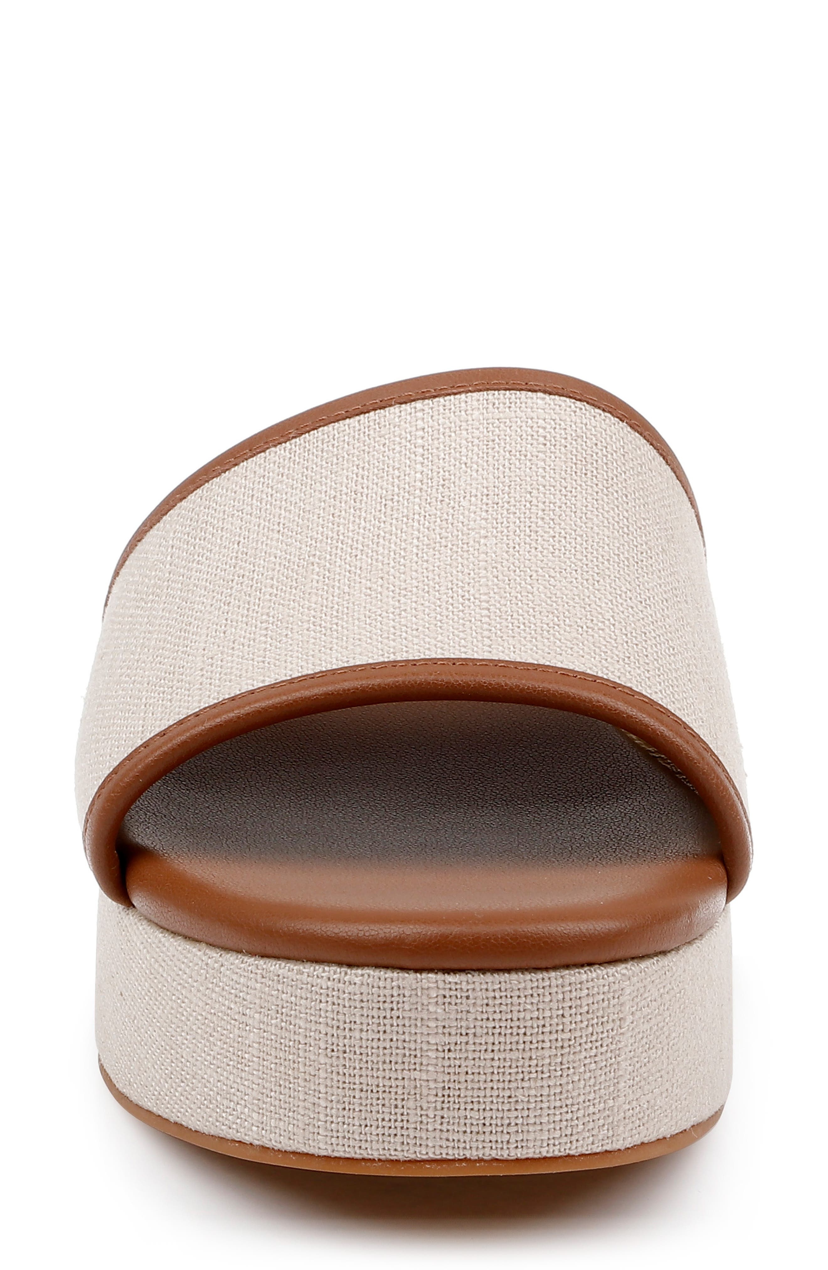 L'AGENCE Inaya Platform Sandal in Natural Linen at Nordstrom - 4