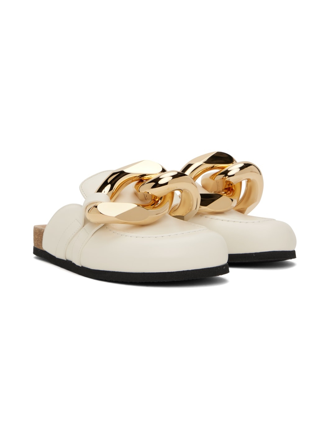 White Chain Mules - 4