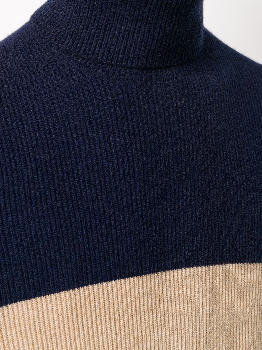 colour-block roll neck jumper - 5