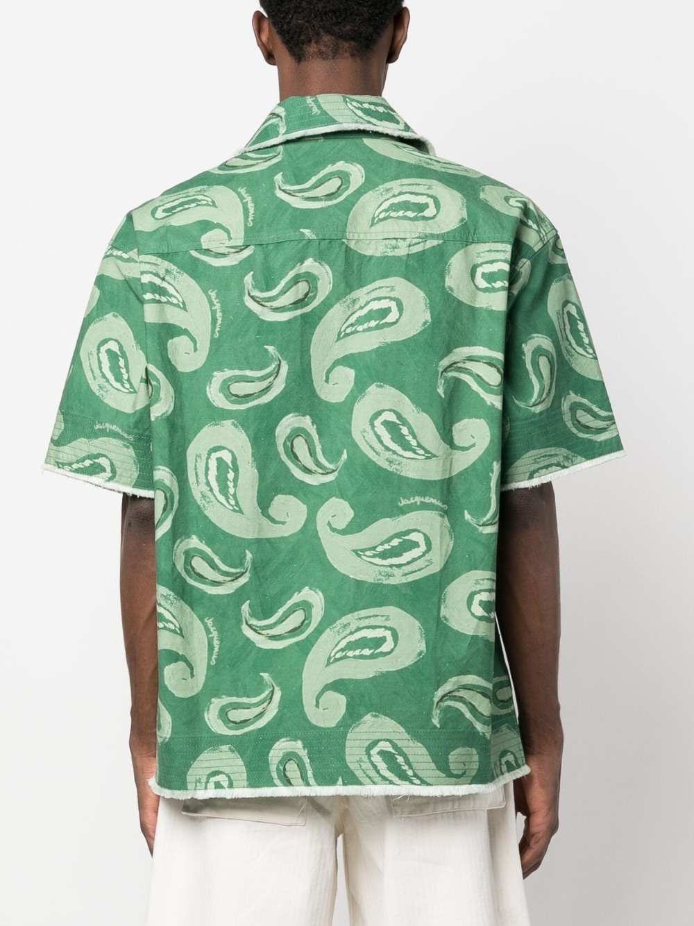 Artichaut paisley-print frayed-edge shirt - 4