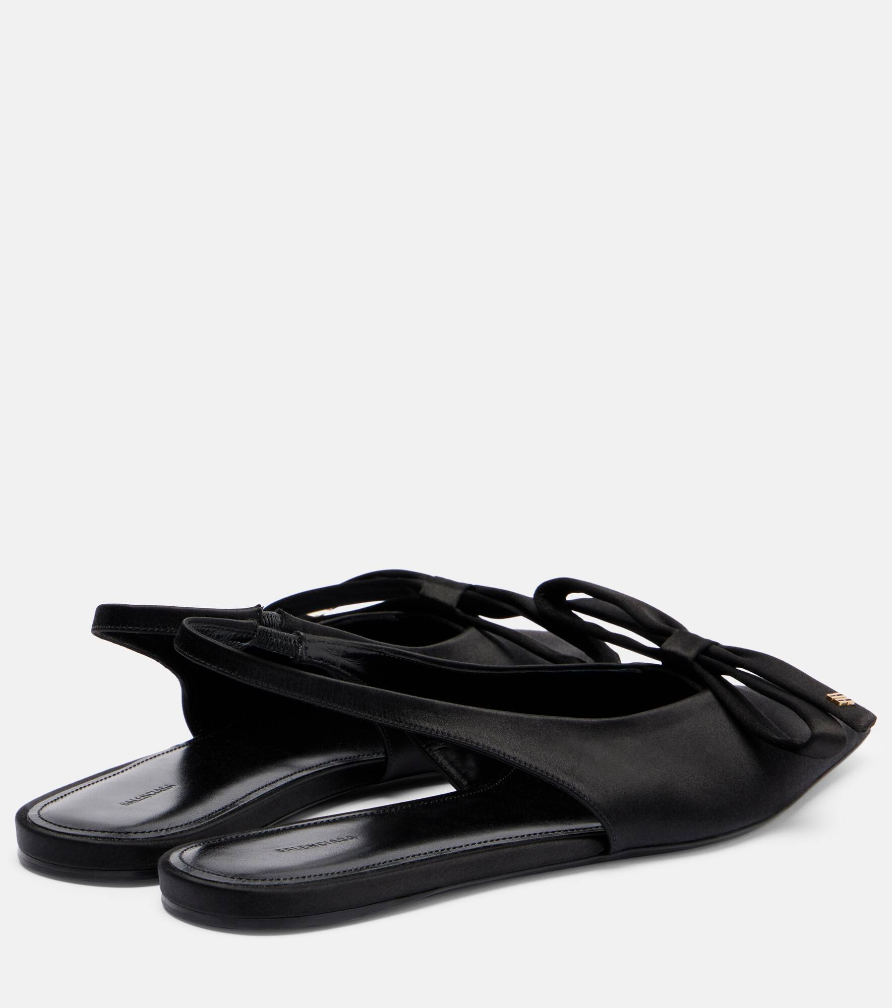 Nano BB satin slingback flats - 2