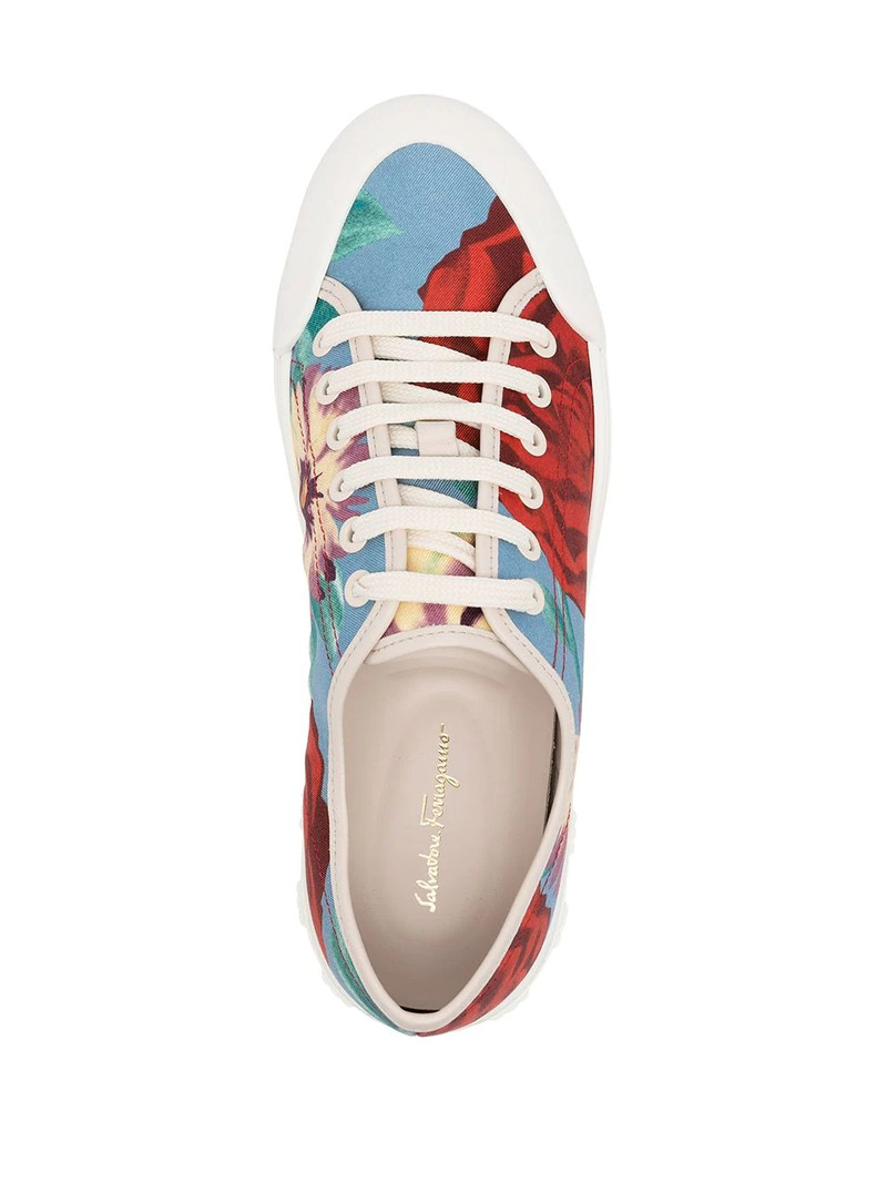 borg floral-print trainers 4