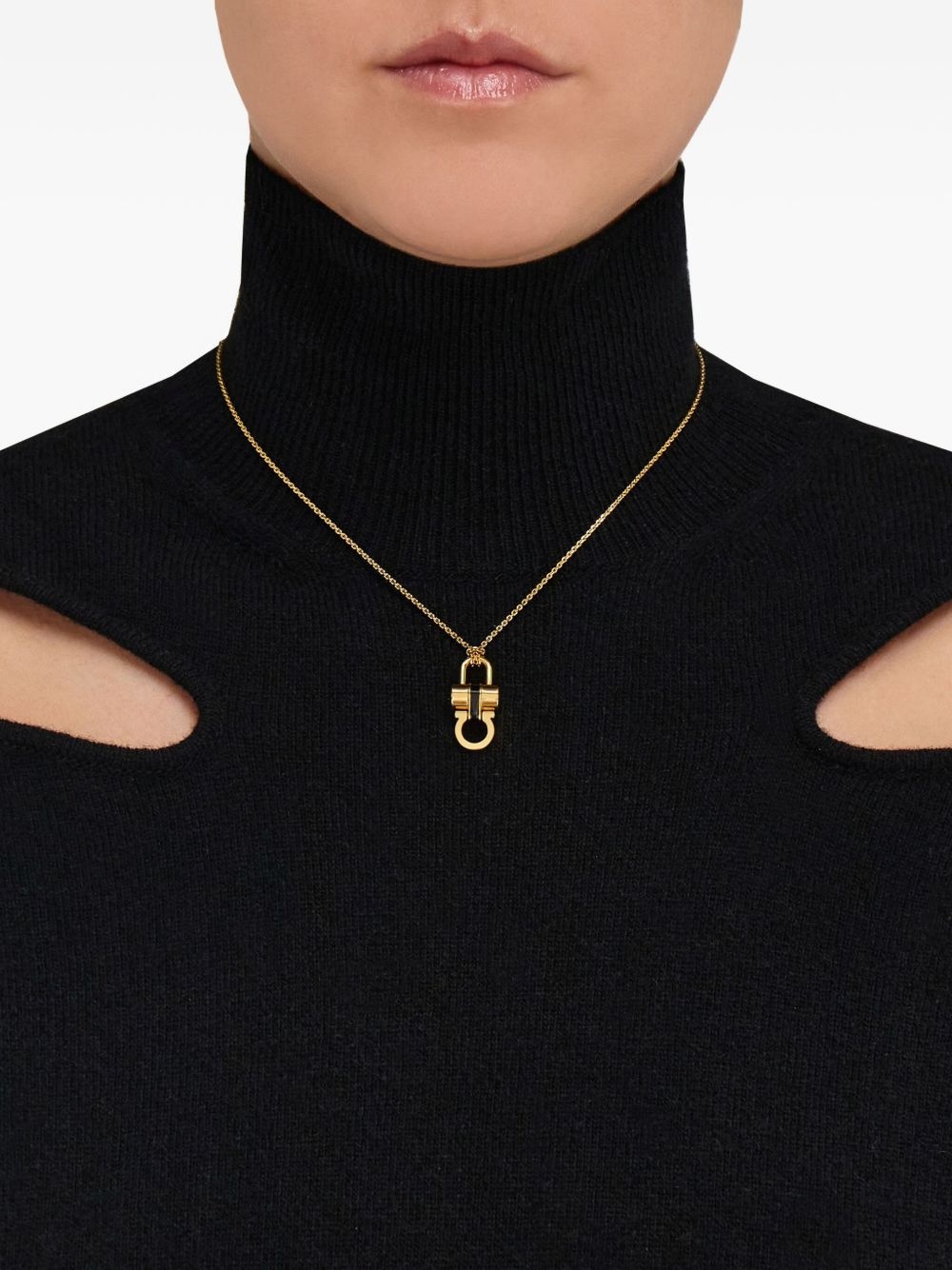padlock-pendant necklace - 2
