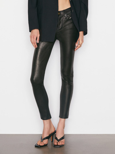 FRAME Le Skinny De Jeanne Leather Pant in Washed Black outlook