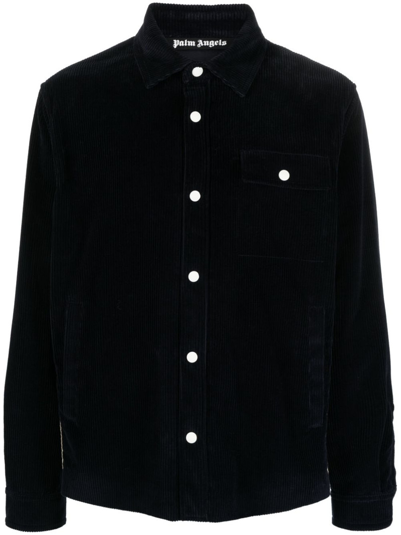 crochet-stripe corduroy shirt jacket 1