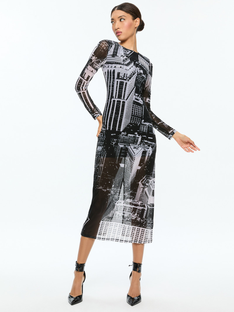 DELORA LONG SLEEVE MIDI DRESS 3
