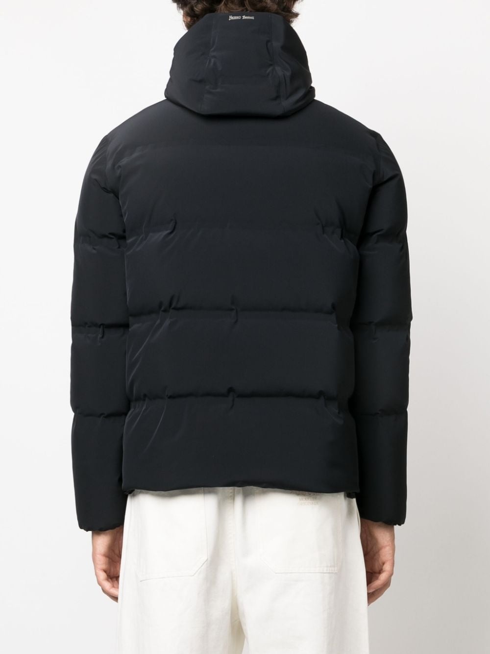 high-neck padded hooded jacket - 4