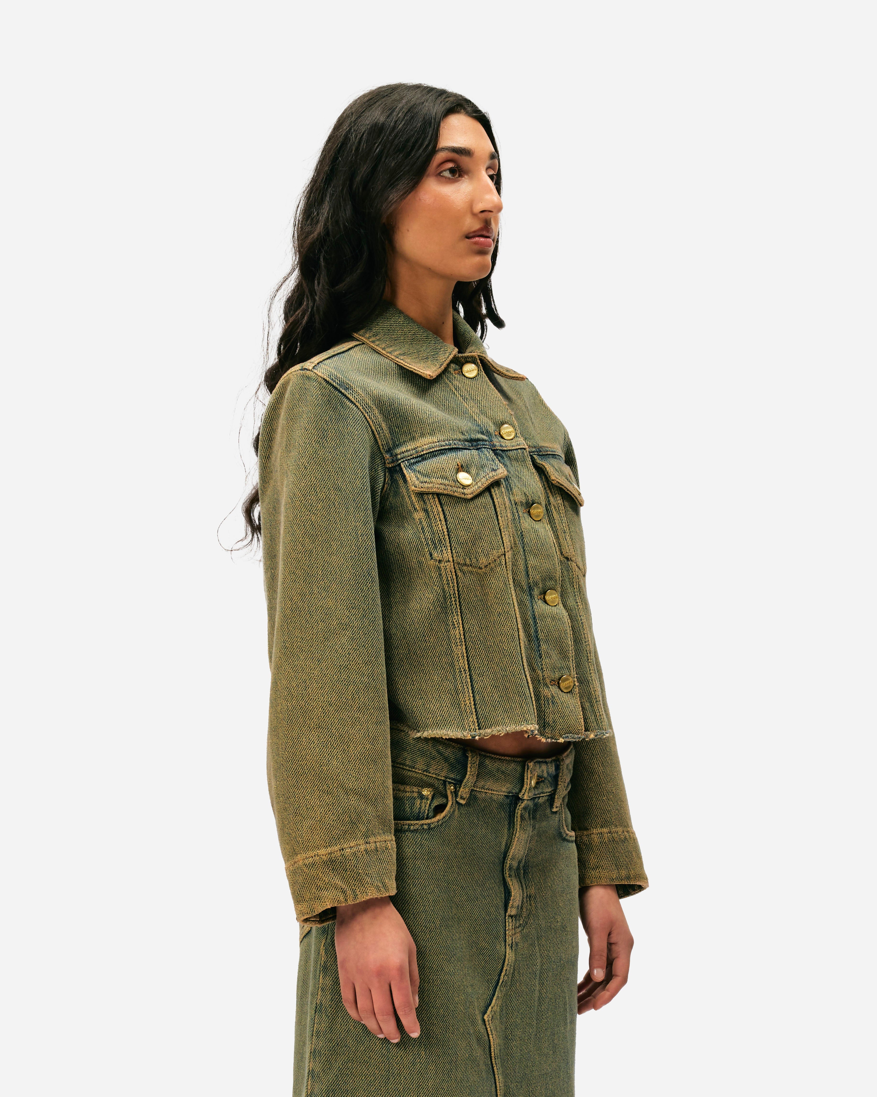 Overdyed Heavy Denim Jacket - 3