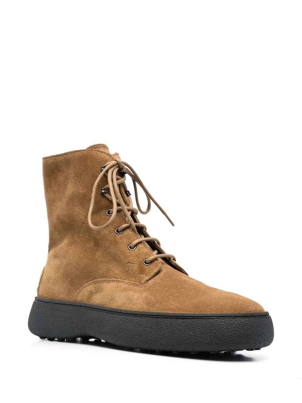 lace-up suede ankle boots - 1