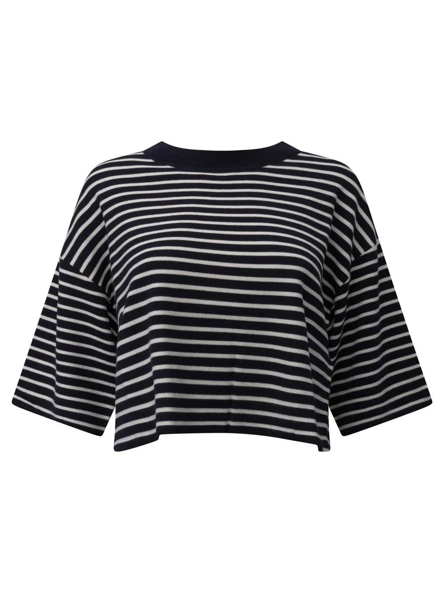 Weekend Max Mara Striped Cropped T-Shirt - 1