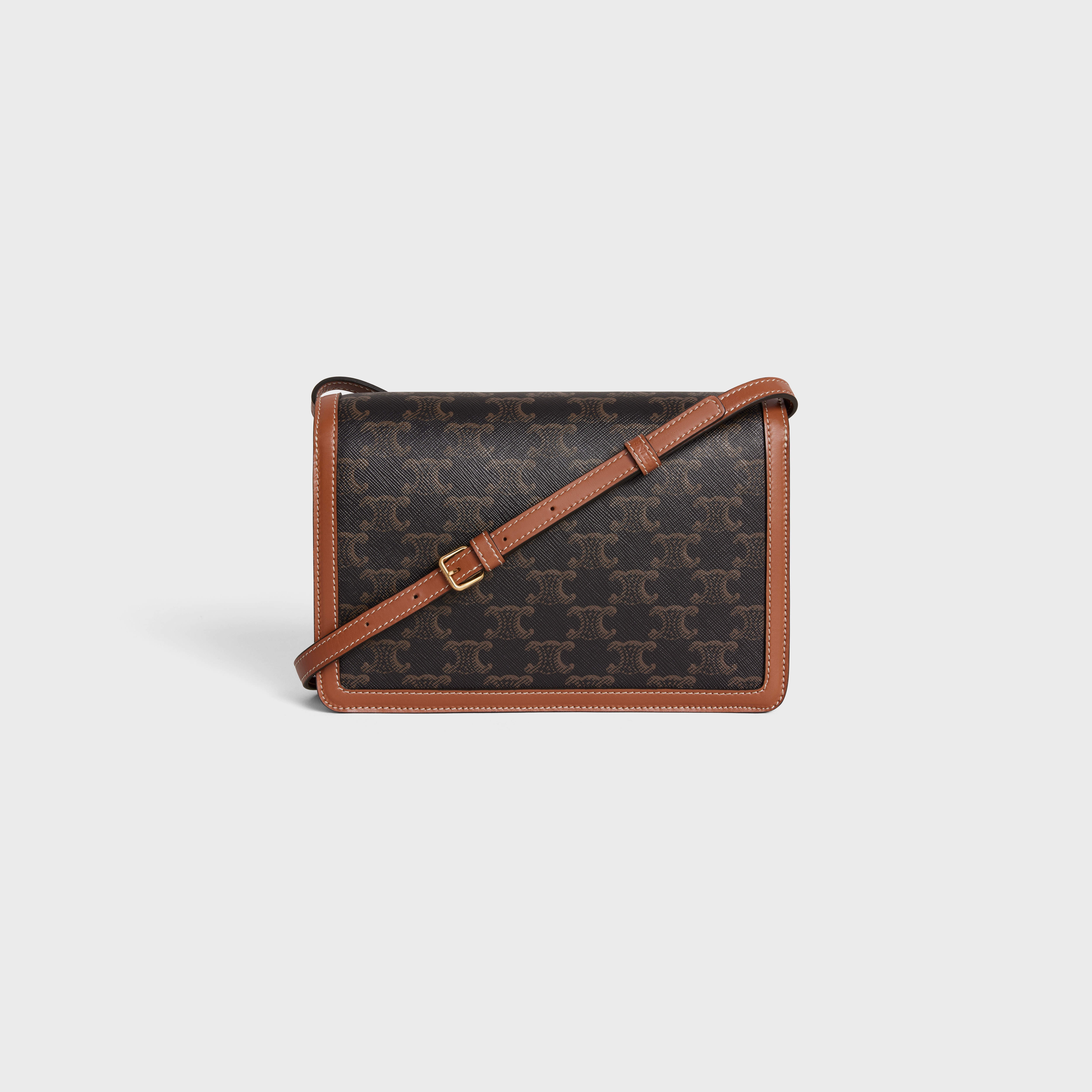 ENVELOPPE BAG in Triomphe Canvas and calfskin - 3