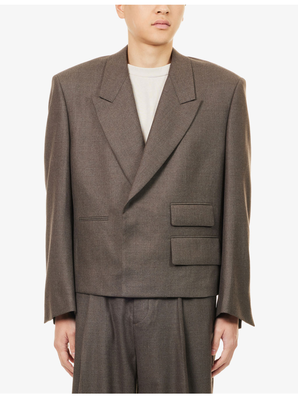 Book Peak-Lapel Wool Blazer Jacket - 3