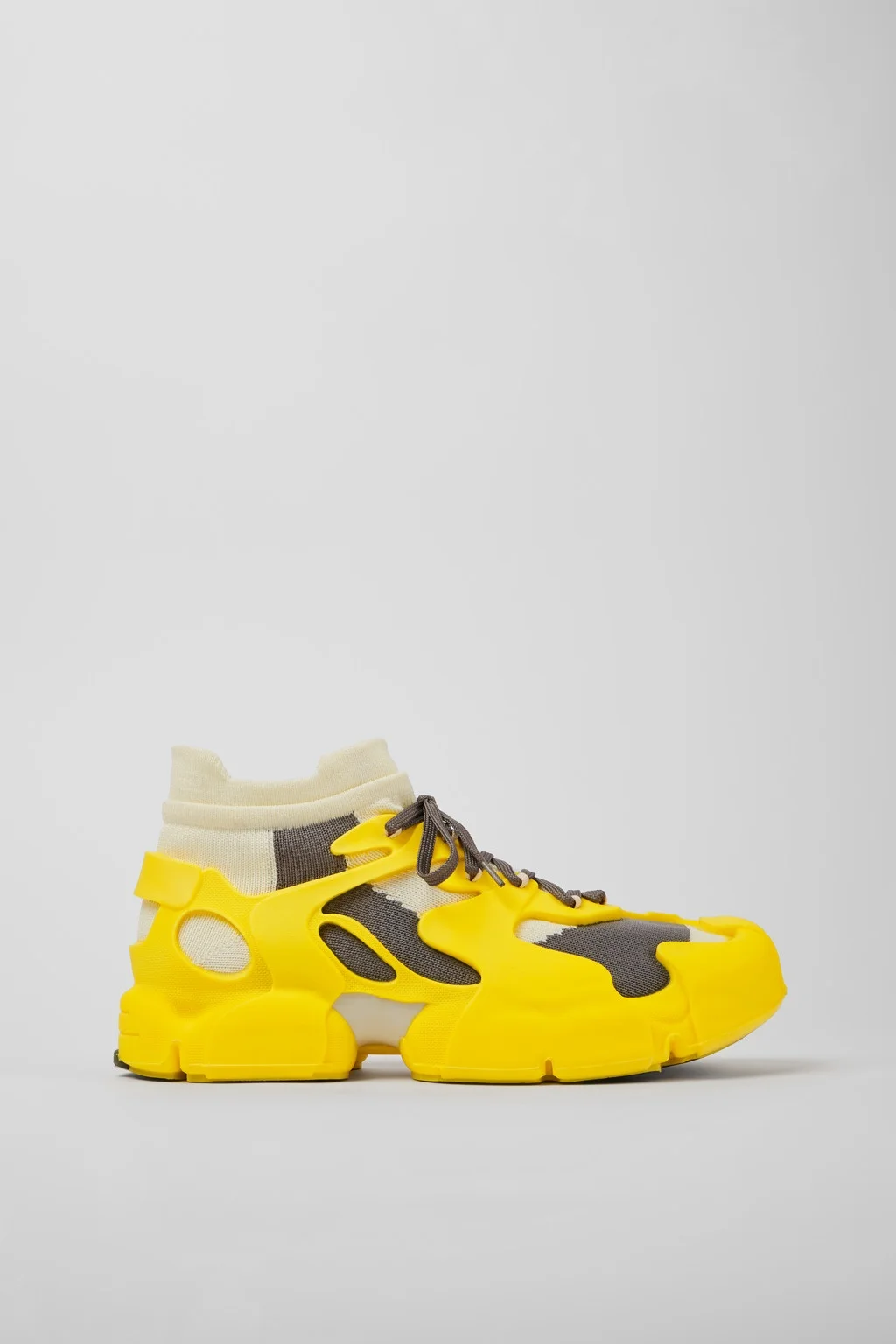 Yellow caged sneakers - 1