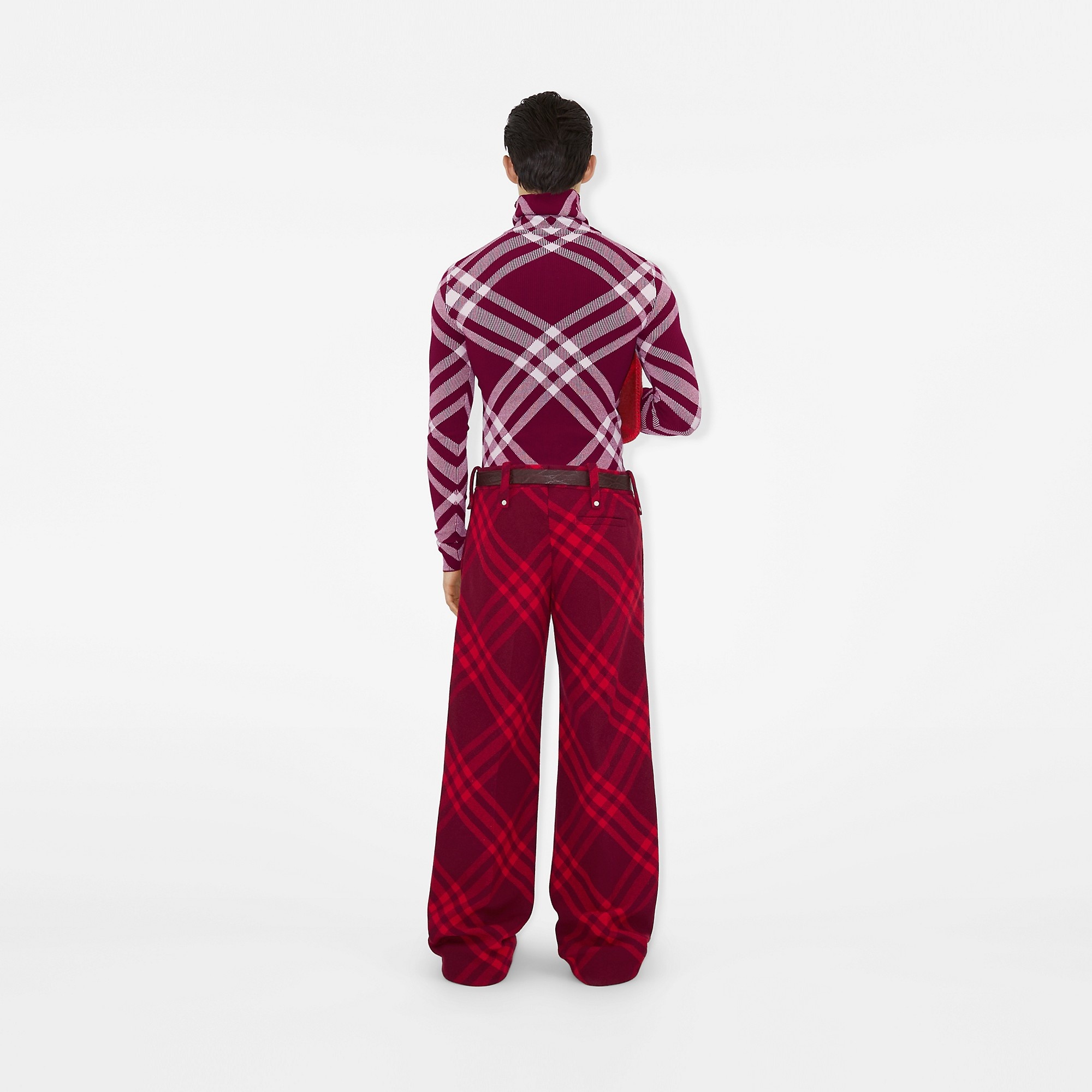 Check Wool Blend Sweater - 4