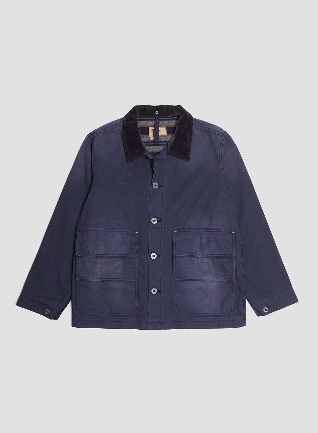Hunting Chore Jacket Canvas in Black Navy - 1