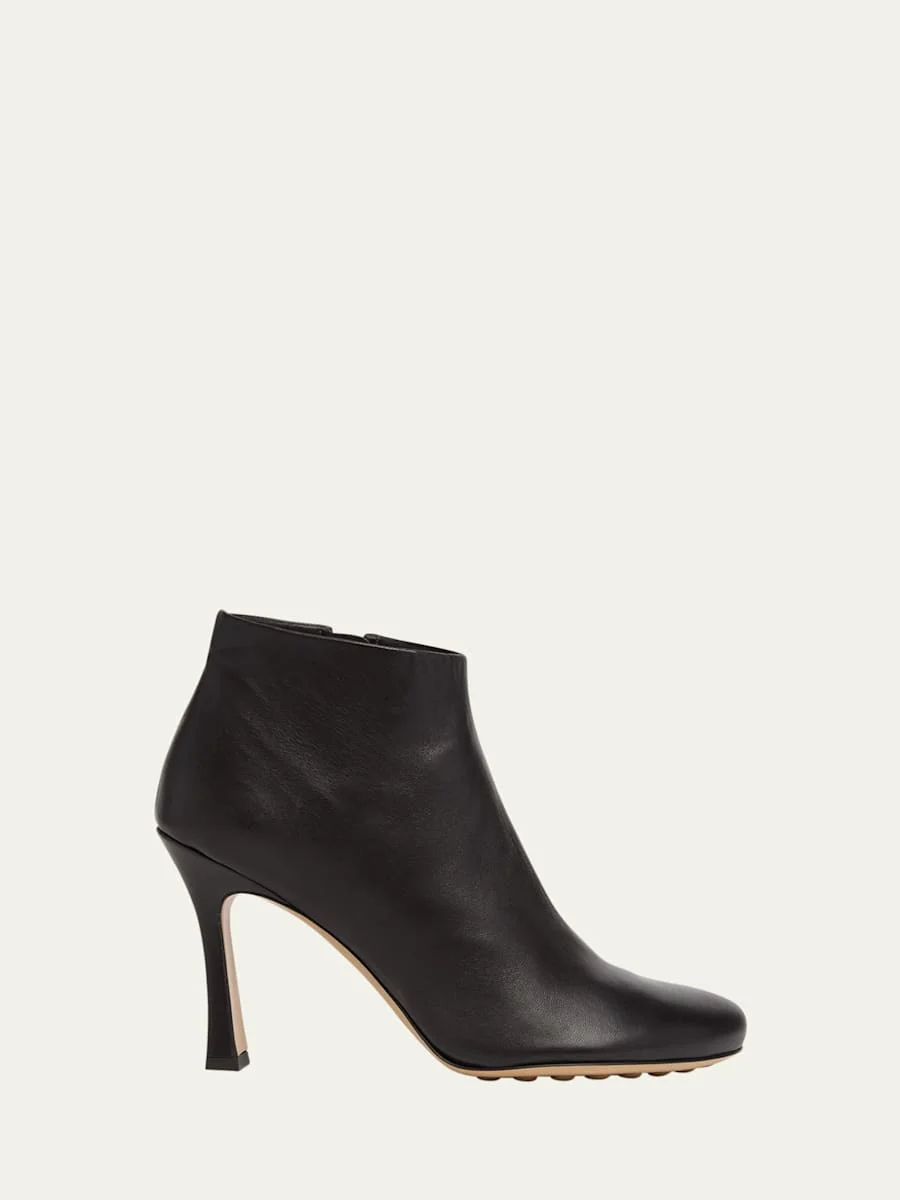 90mm Lagoon Nappa Leather Booties - 1