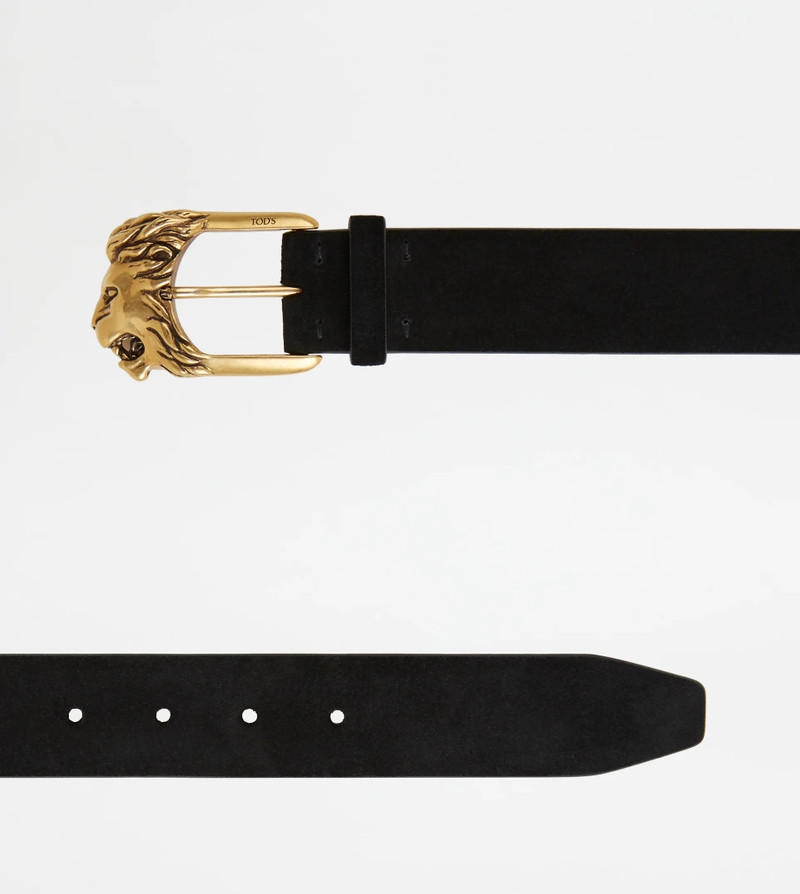 Tod's BELT IN SUEDE - BLACK outlook