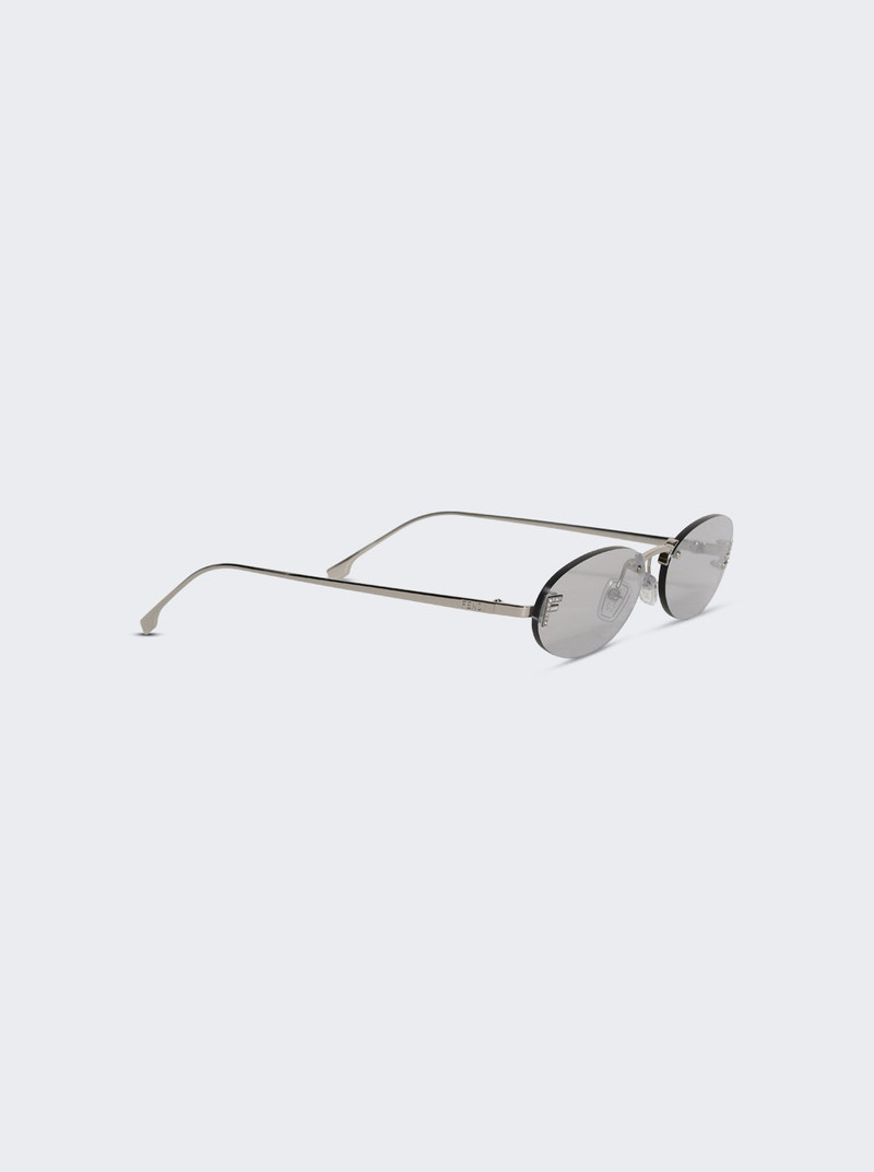 FENDI Fendi First Crystal Sunglasses Shiny Palladium outlook