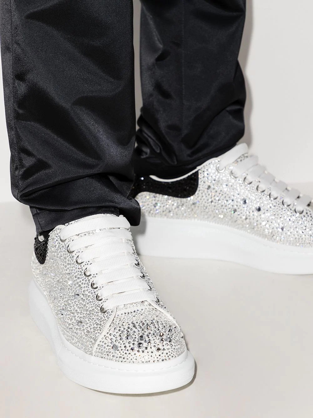 Oversized crystal-embellished sneakers - 3