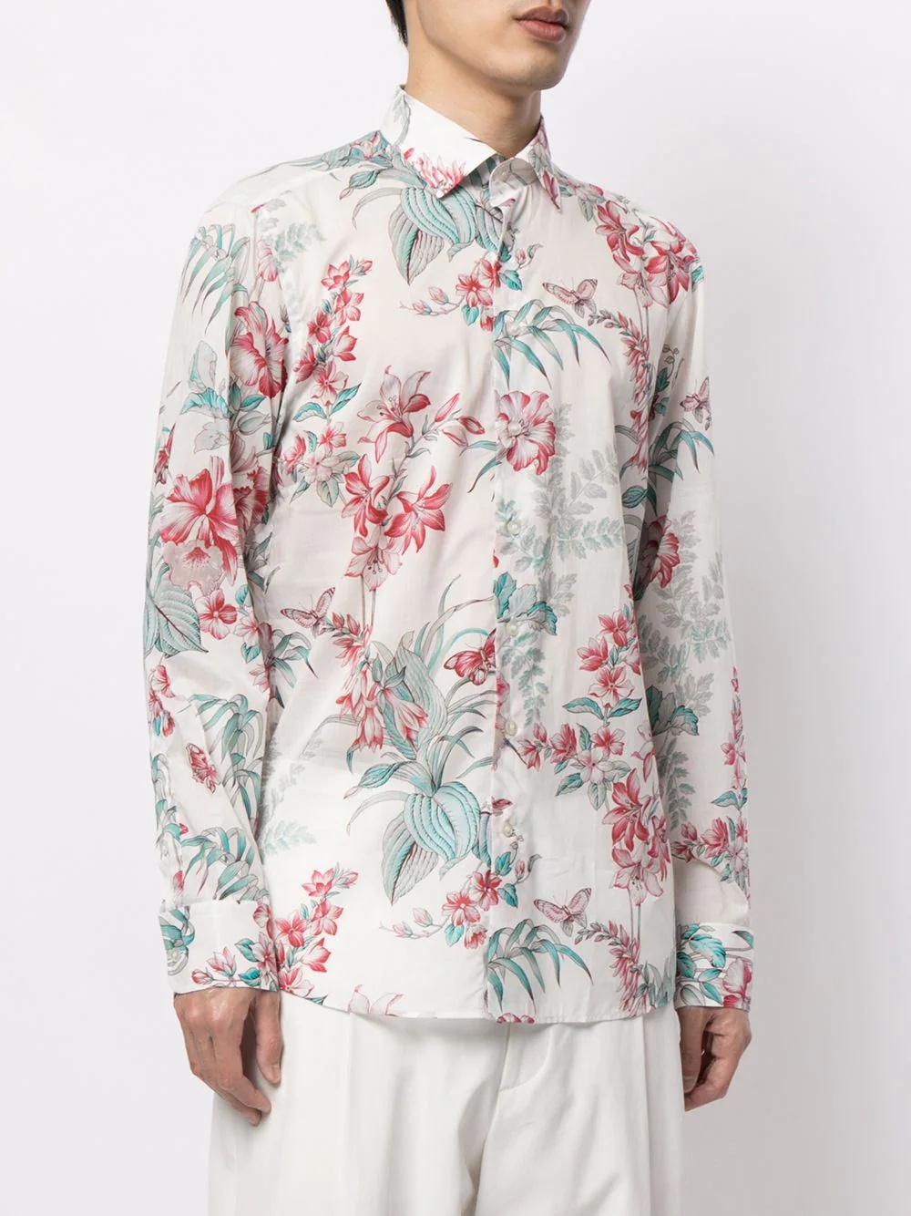 floral-print shirt - 3