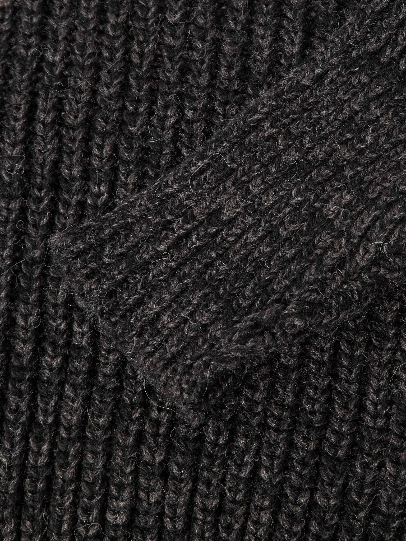 Ribbed Alpaca and Yak-Blend Cardigan Black - 5