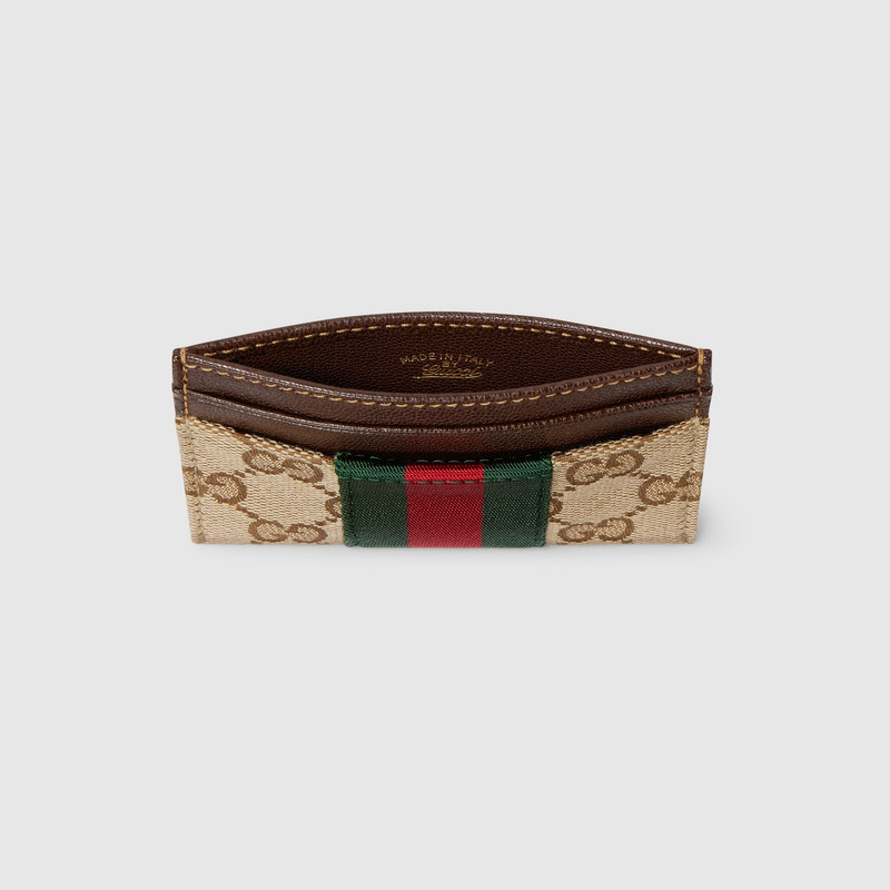GUCCI GG card case with Web outlook