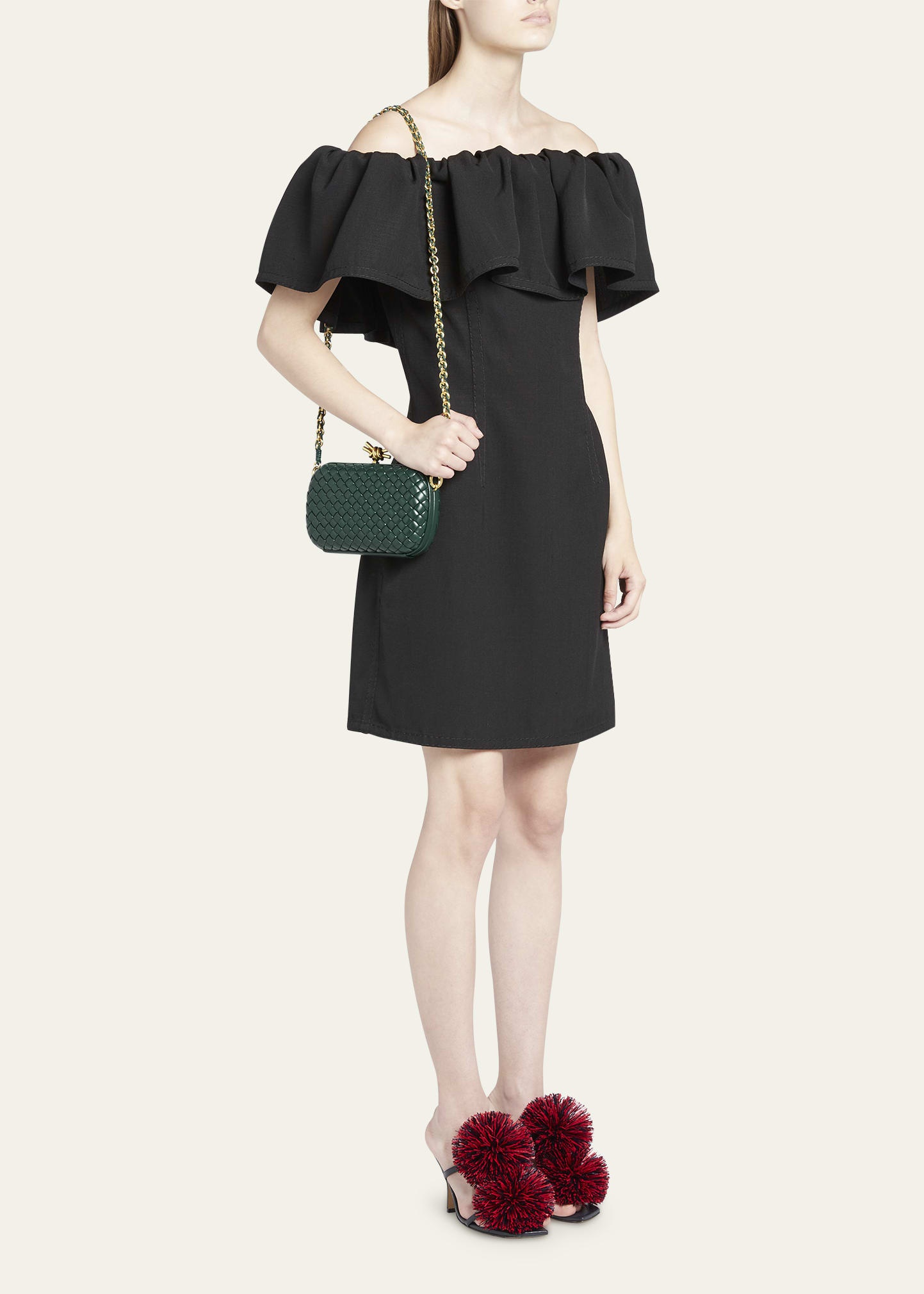 Knot Intreccio Leather Clutch Bag - 5