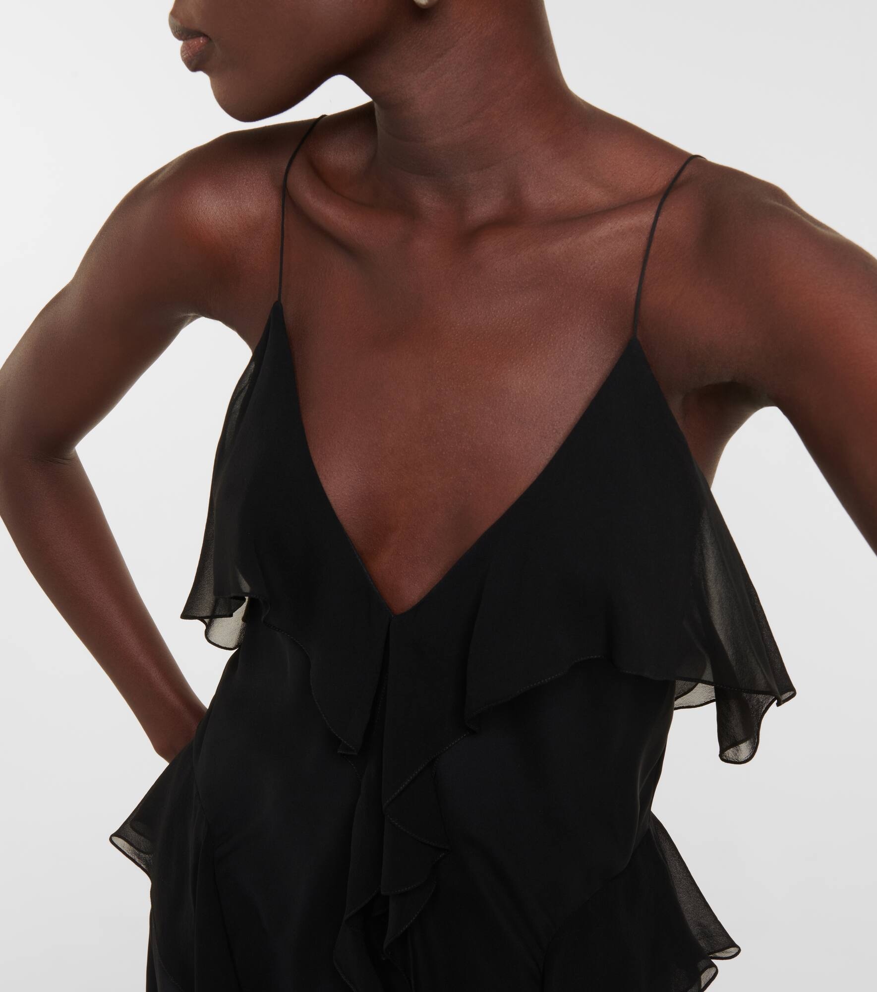 Piet ruffled silk chiffon top - 4