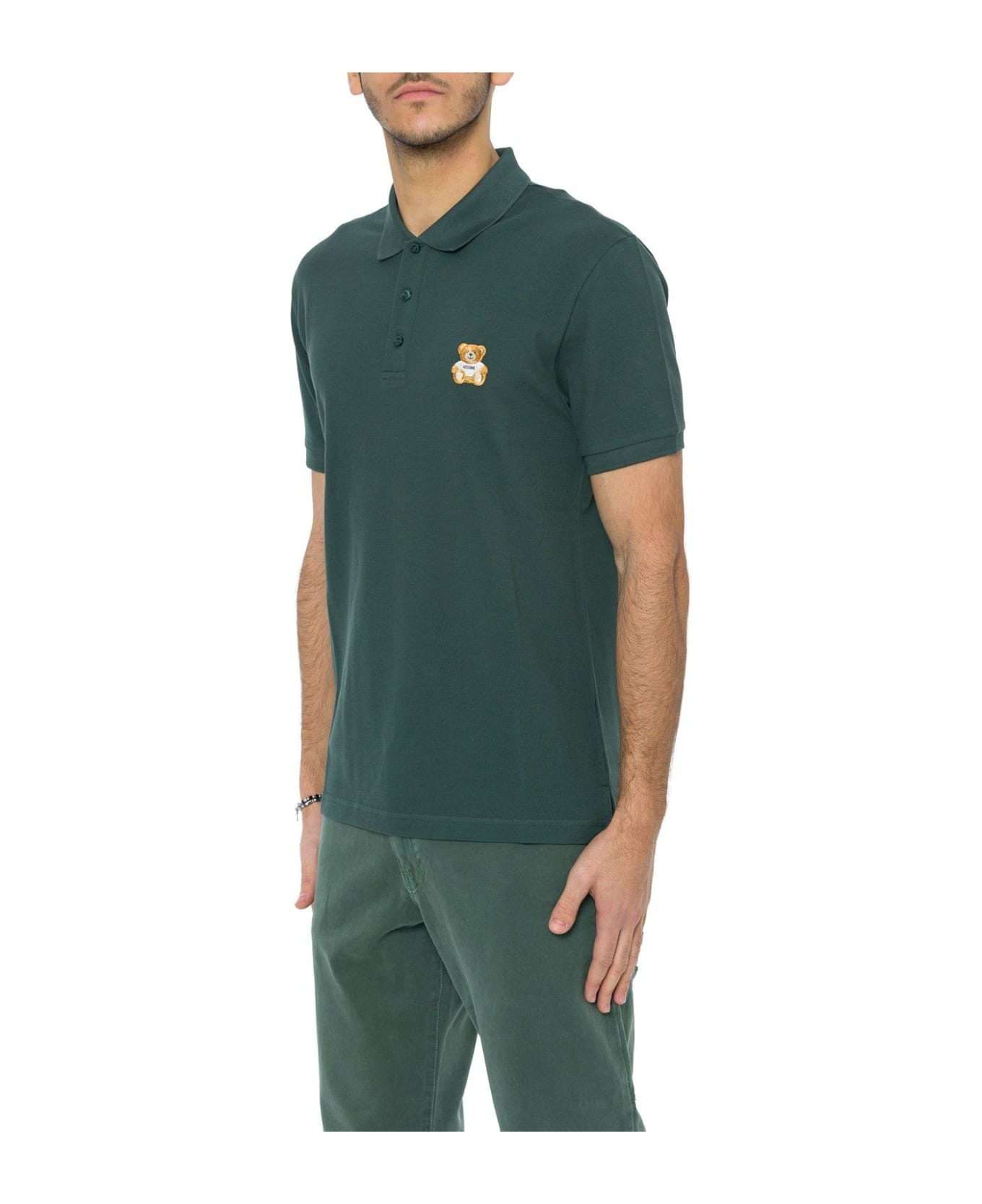 Bear Embroidered Polo Shirt - 3