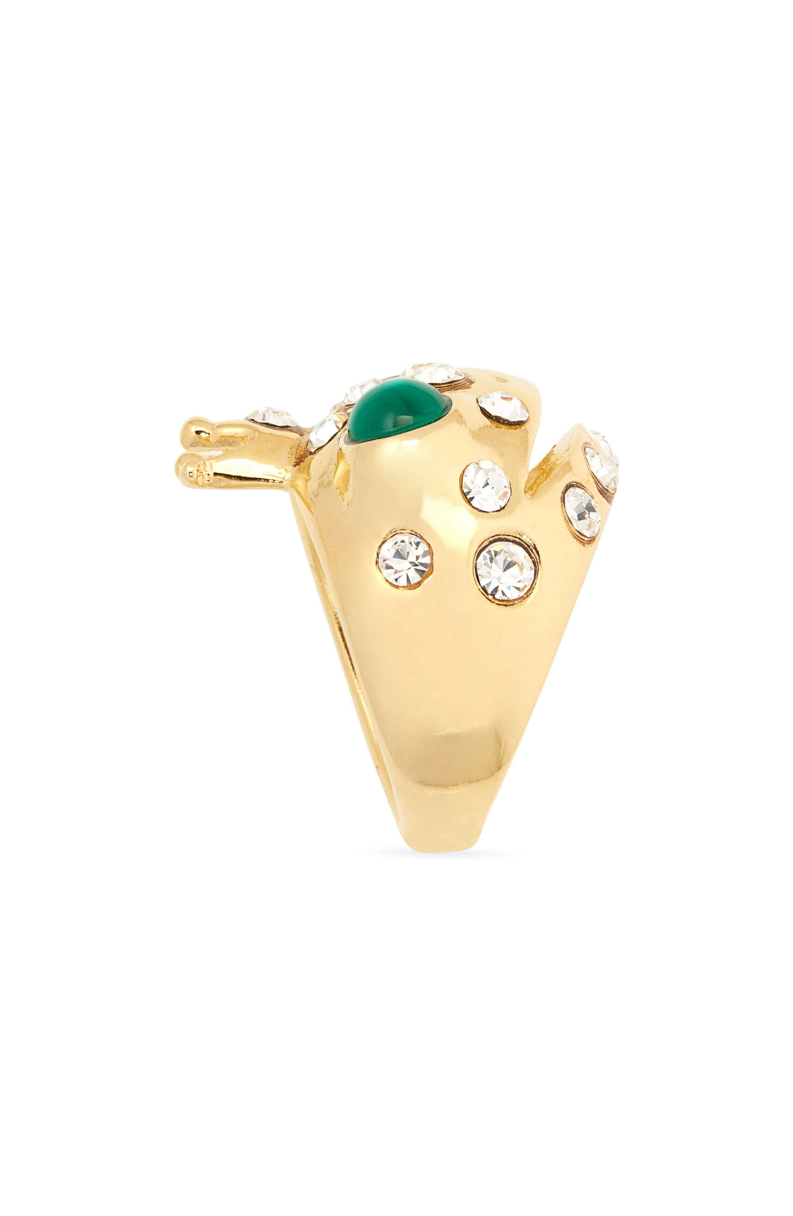 Collina Strada Frog Prince Recycled Pewter Ring in Emerald Gold Freckles at Nordstrom - 2
