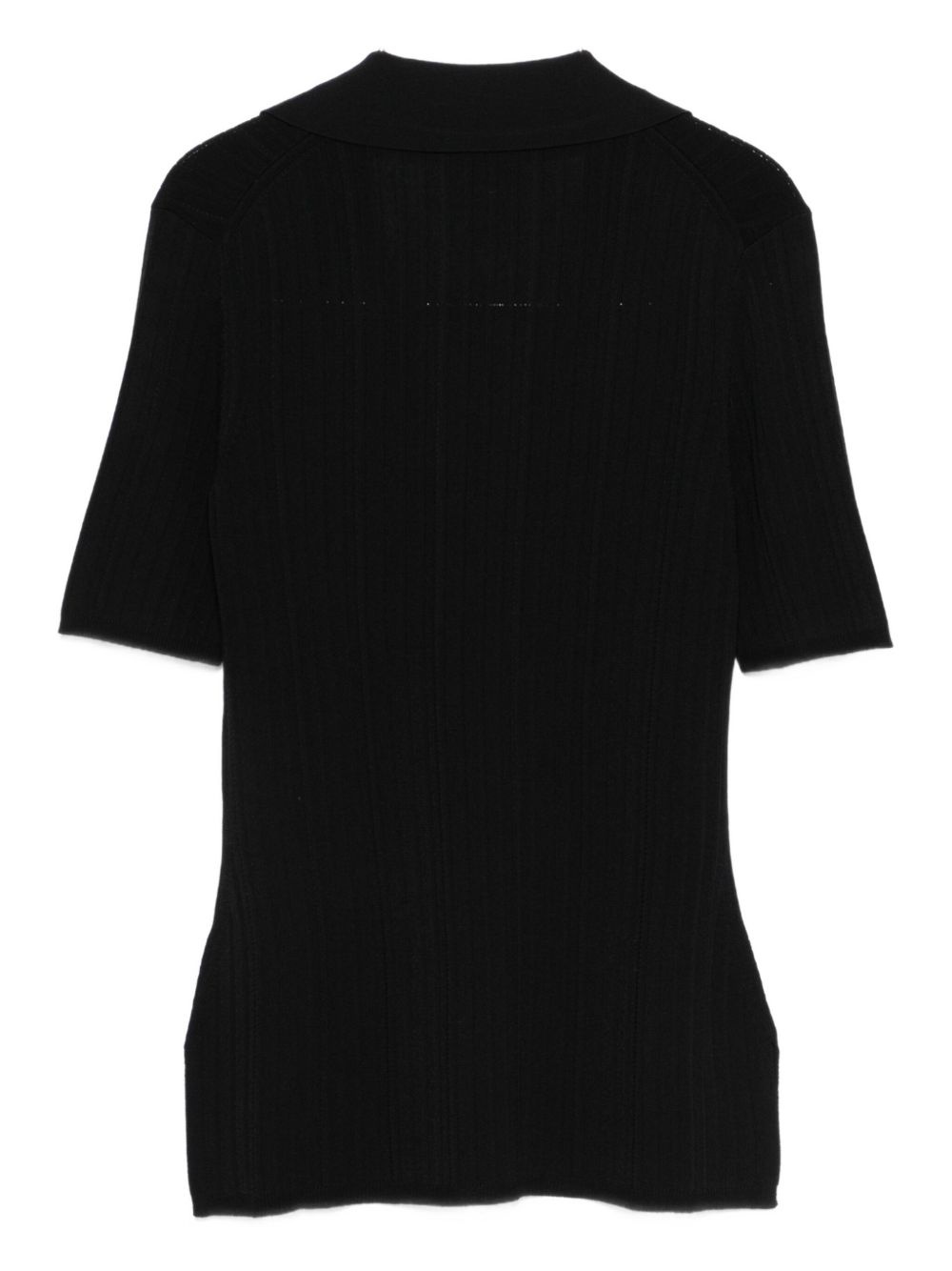 ribbed polo-neck top - 2