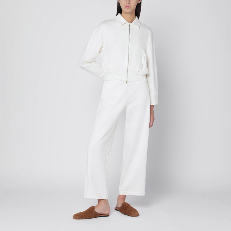 Max Mara White silk blend trousers outlook