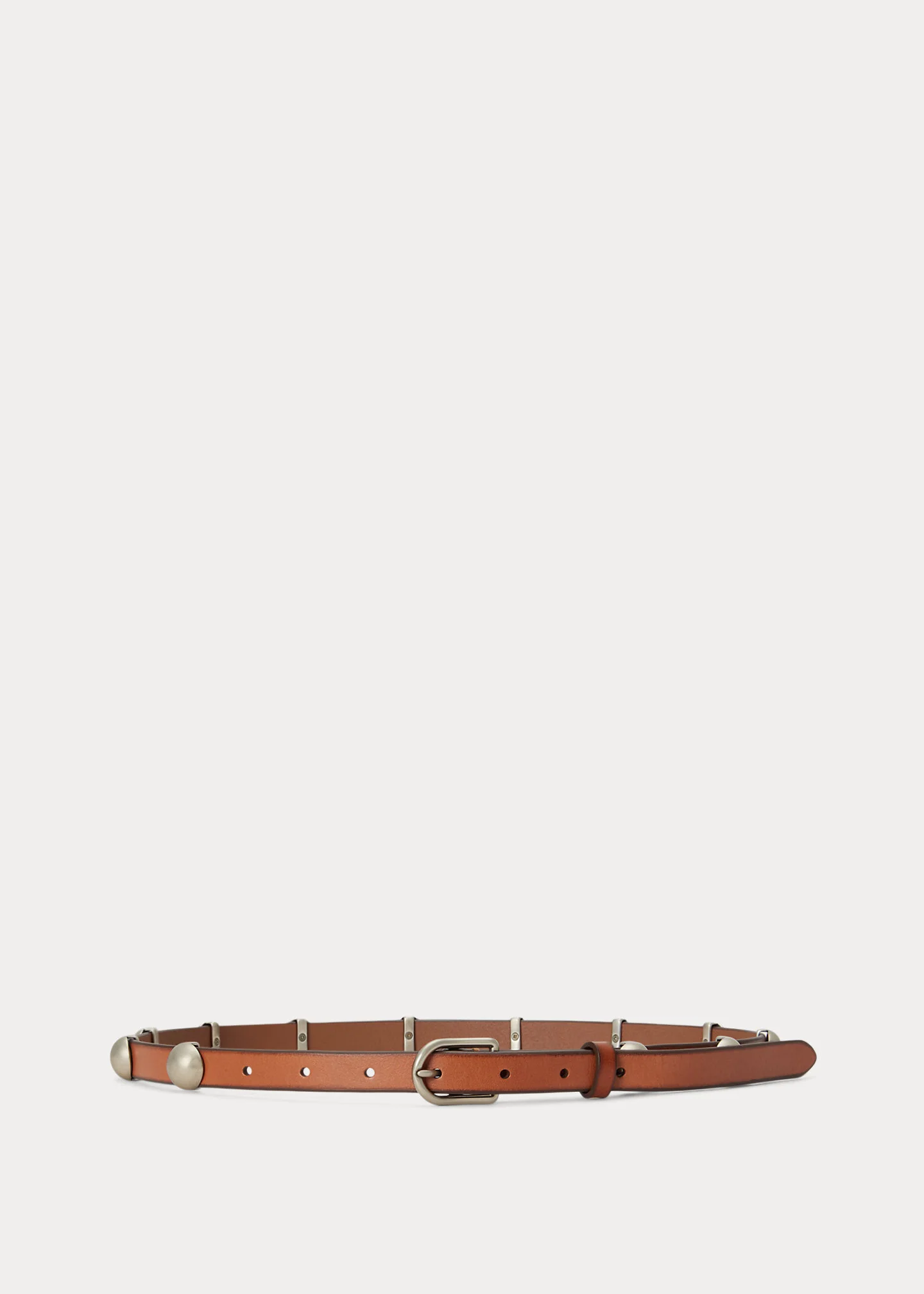 Dome-Studded Leather Belt - 1