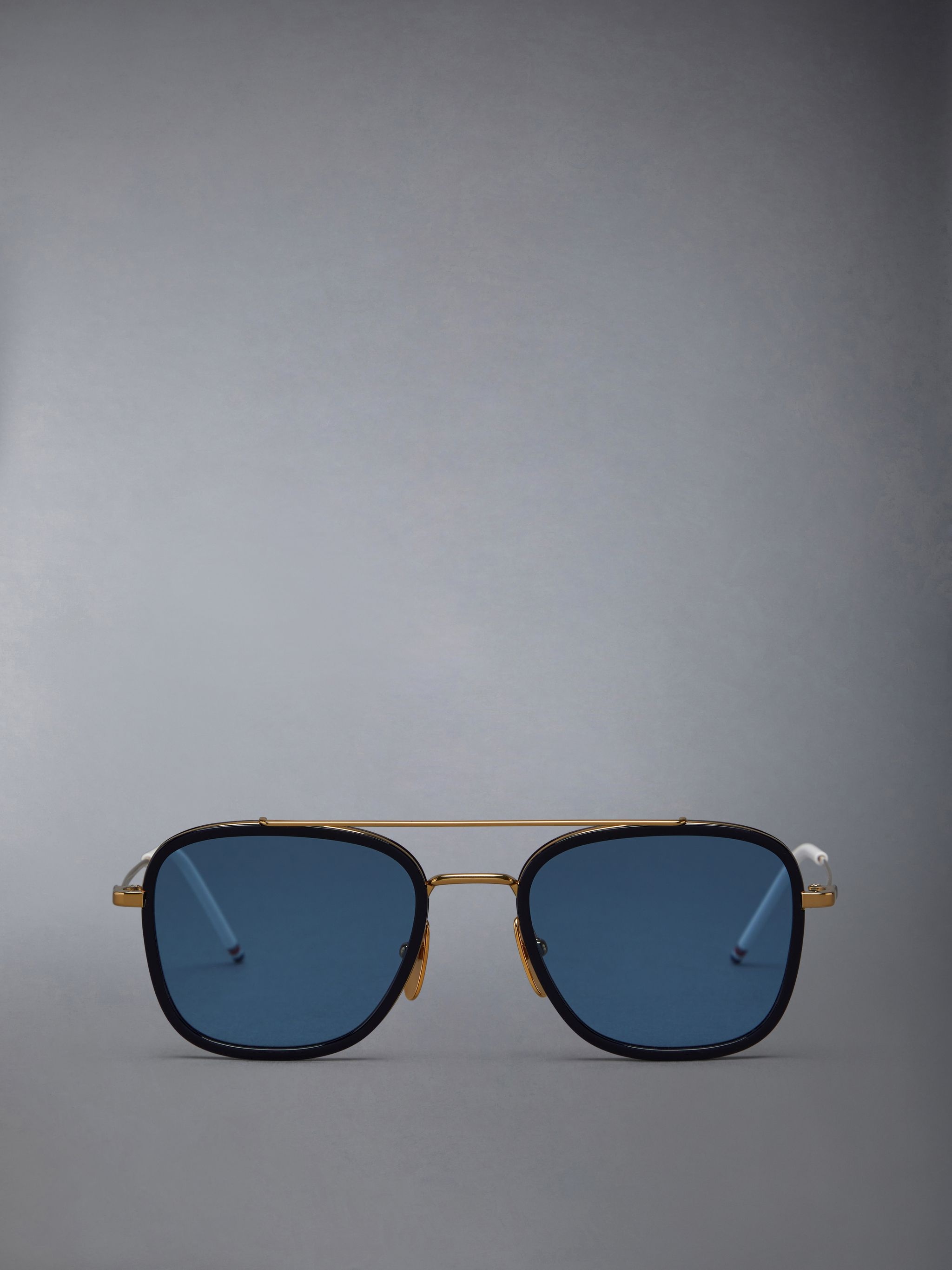 RECTANGULAR AVIATOR SUNGLASSES IN ACETATE AND TITANIUM - 1