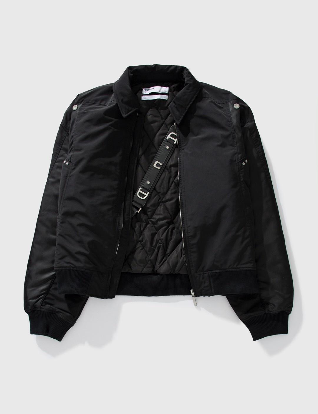 STAFF UNIFORM QUILTED INTERVEIN LAYERED BOMBER JACKET - 2
