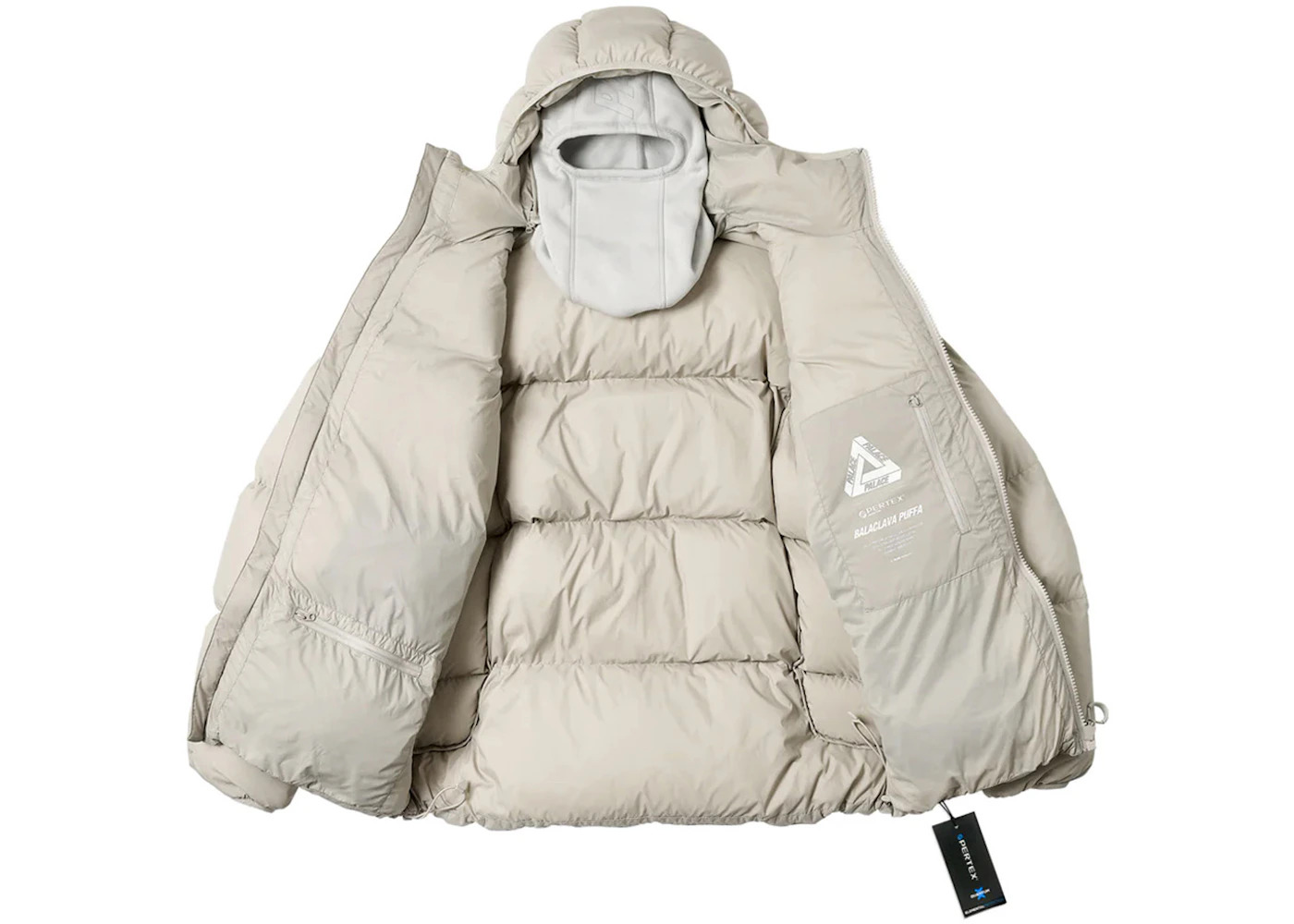 Palace Pertex Matte Balaclava Puffa Stone Arctica - 2