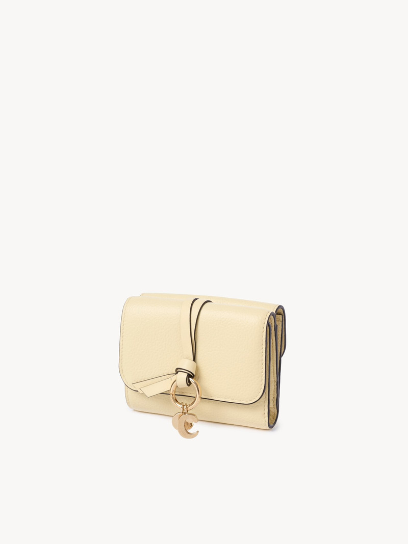 Chloé SMALL ALPHABET TRI-FOLD IN GRAINED LEATHER outlook