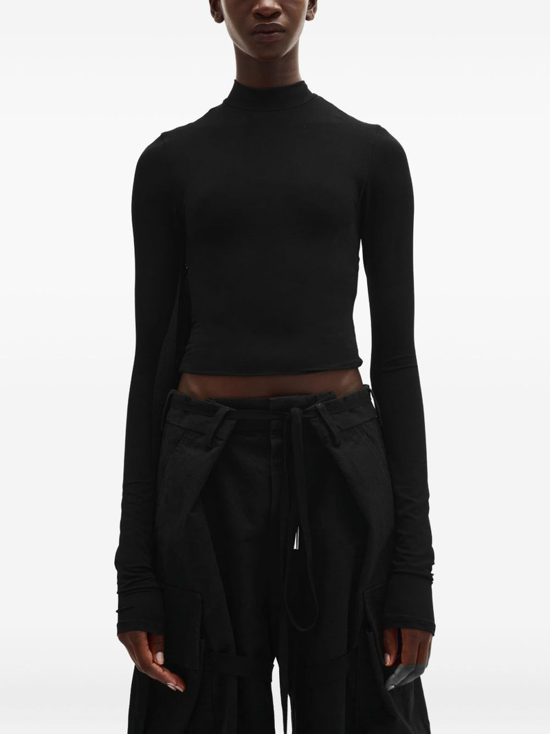 Wivan cropped long-sleeve fitted top 1