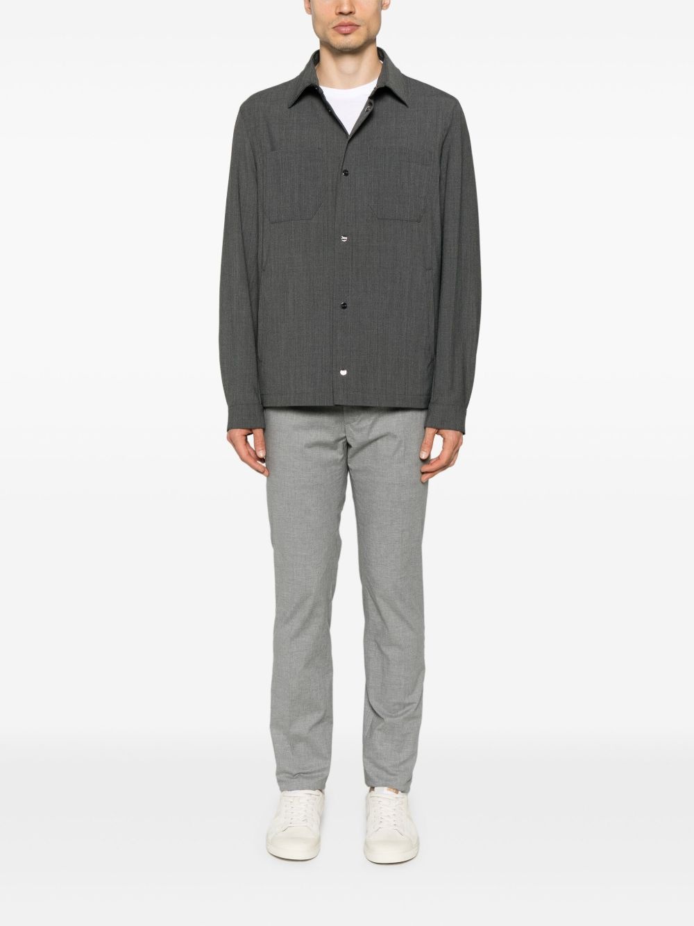 interlock-weave shirt jacket - 2