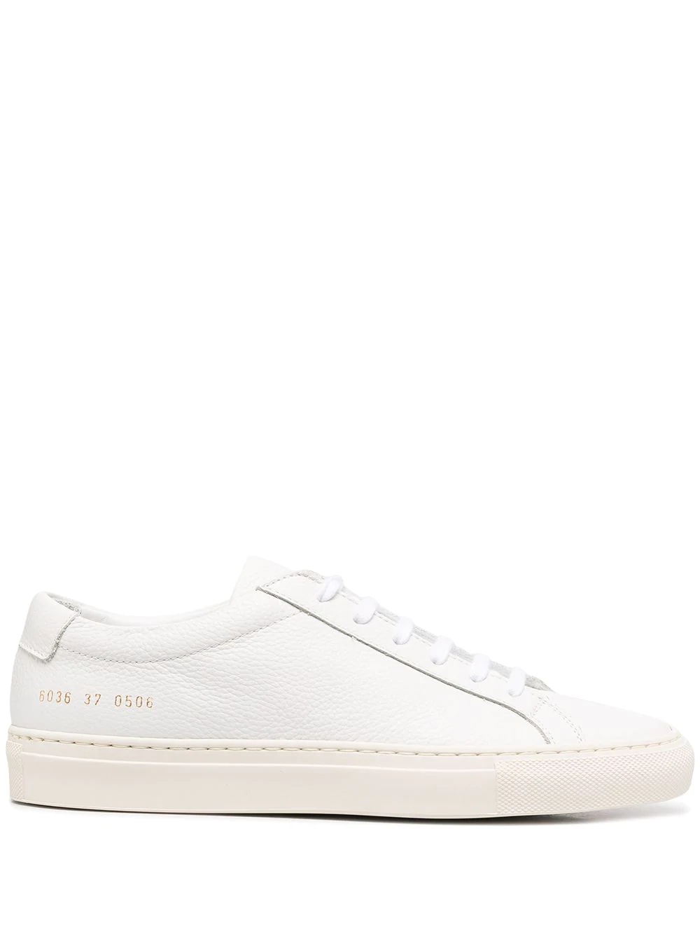 pebbled-finish low-top sneakers - 1