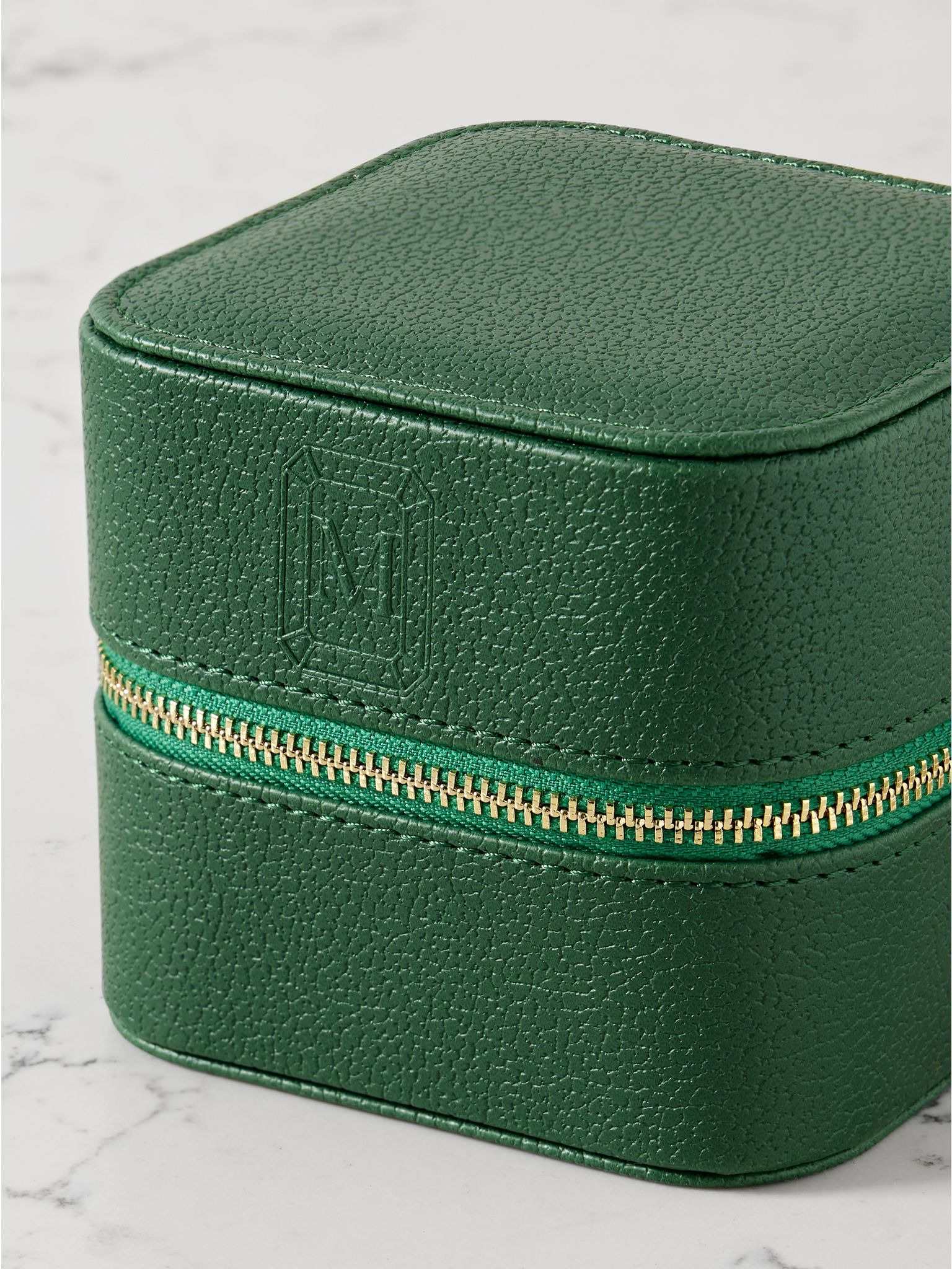 Vegan leather jewelry case Green - 4