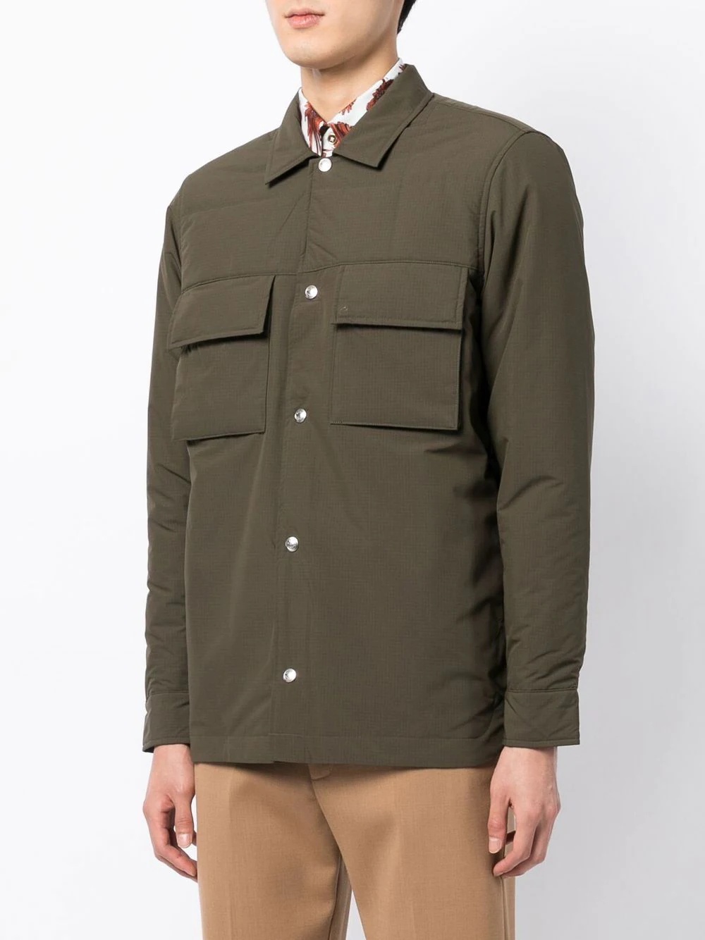 flap-pocket press-stud jacket - 3