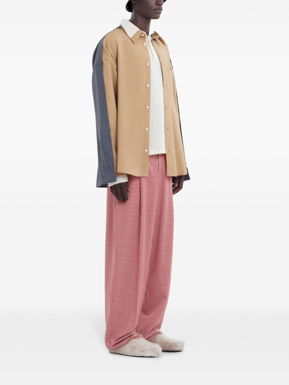 check pattern trousers - 2