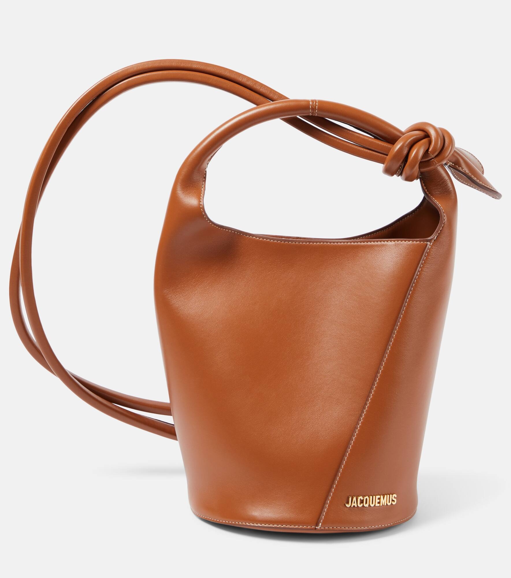 Le Petit Tourni leather bucket bag - 1