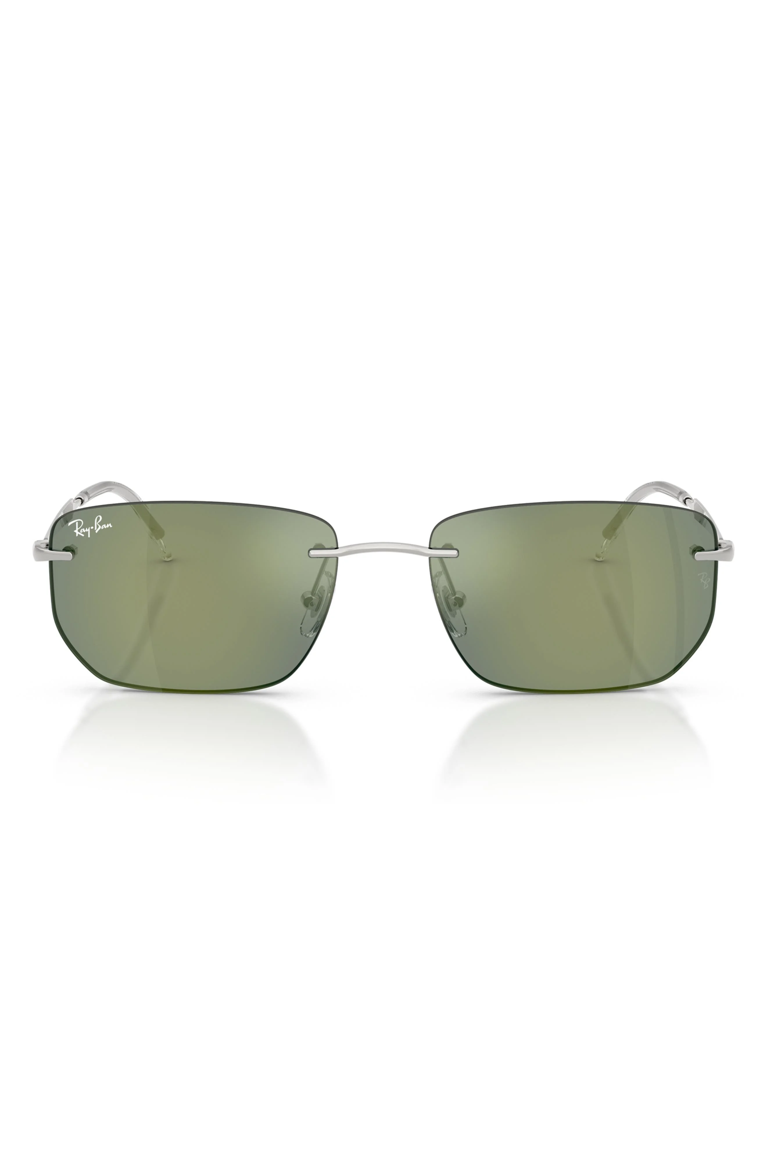 Ray-Ban 56mm Rimless Irregular Sunglasses in Silver at Nordstrom - 1